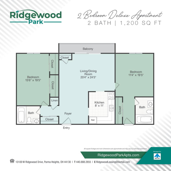 1 & 2 Bedroom Apartments in Parma Heights OH Ridgewood Park